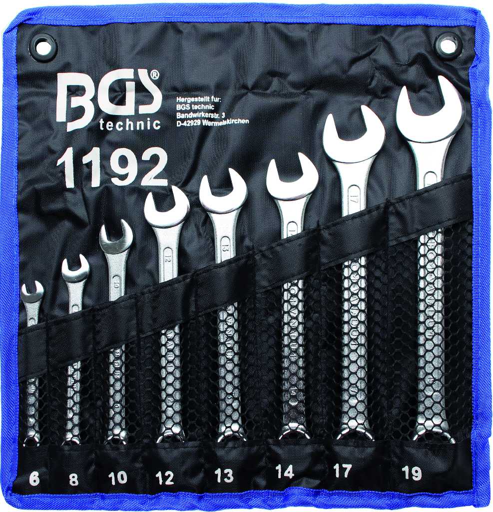BOLSA 8 LLAVES COMBINADAS, 6 - 19 MM., DIN 3113A