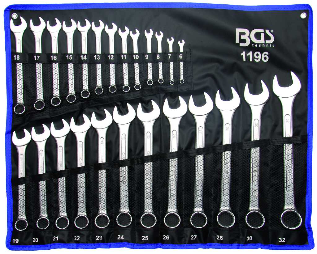 BOLSA  25 LLAVES COMBINADAS, 6 - 32 MM, DIN 3113A