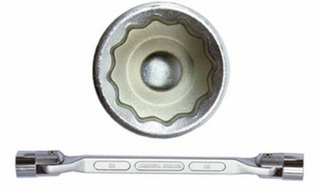 LLAVE DE VASO DOBLE ARTICULADA BIHEX., 21 X 23 MM