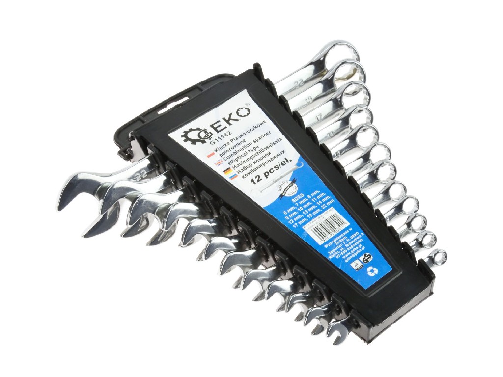 % BLISTER PORTANTE 12 LLAVES COMBINADAS (8 - 19 MM), DIN 3110