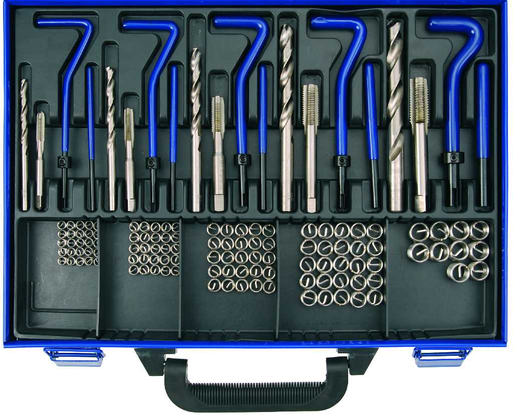 ESTUCHE 130 PCS. REPASAR ROSCAS INSERTADAS (M5 X 0,80 - M12 X 1,75 MM)