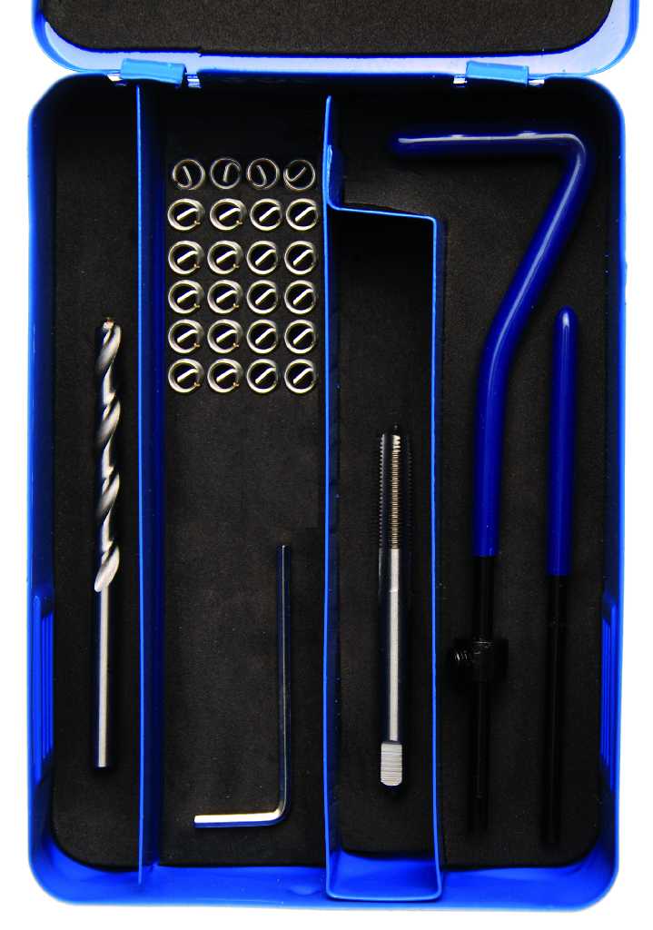 ESTUCHE 29 PCS. REPARACION DE ROSCAS INSERTADAS, (M5 X 0,8 MM)
