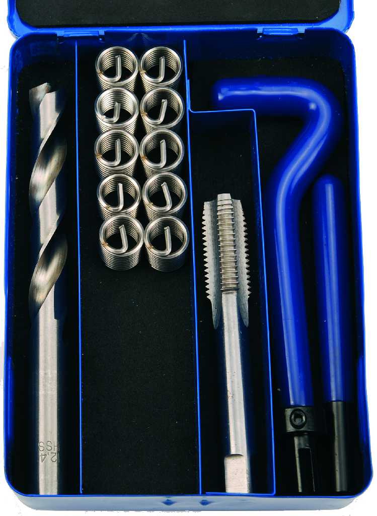 ESTUCHE 14 PCS. REPARACION DE ROSCAS INSERTADAS, (M12 X 1,75 MM)