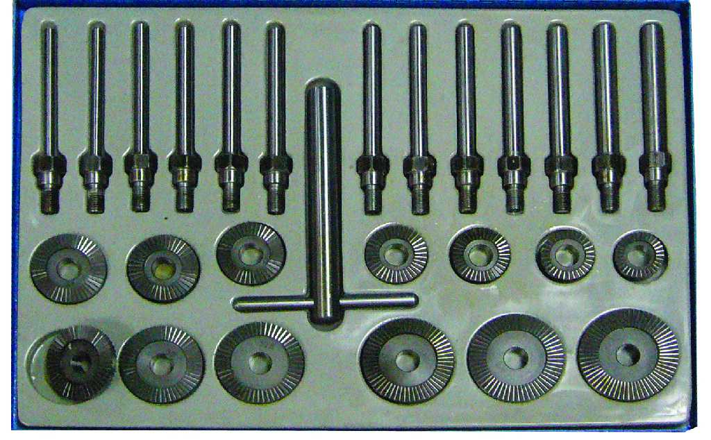 ESTUCHE 27 PCS PARA RECTIFICADO ASIENTO DE VALVULAS (Ø 30 - 60 MM)