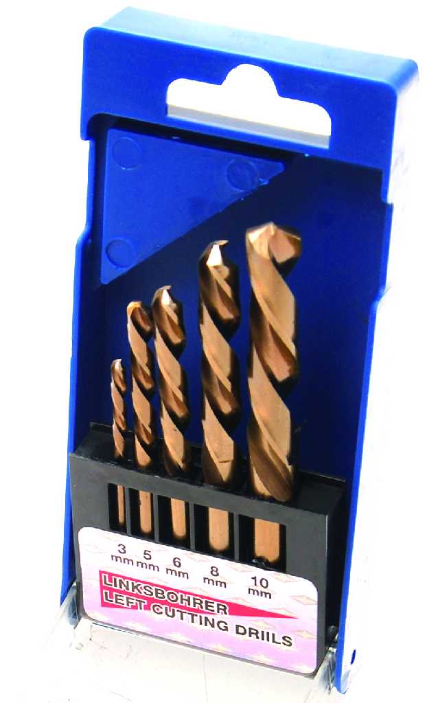 ESTUCHE 5 BROCAS ACERO-TITANIO ( Ø 3,0 - 5,0 - 6,0 - 8,0  - 10,0 MM) PARA METAL