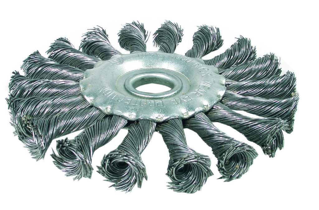% CEPILLO DE ALAMBRE DE ACERO TRENZADO, Ø 115 X 22.2 MM
