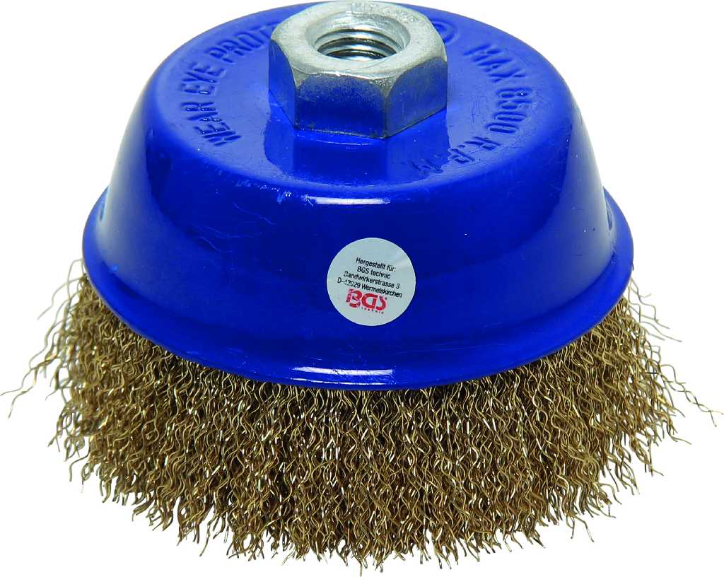 % CEPILLO DE ALAMBRE TIPO CORONA, Ø 100  X 67 MM., VASTAGO M14 X 2 MM.
