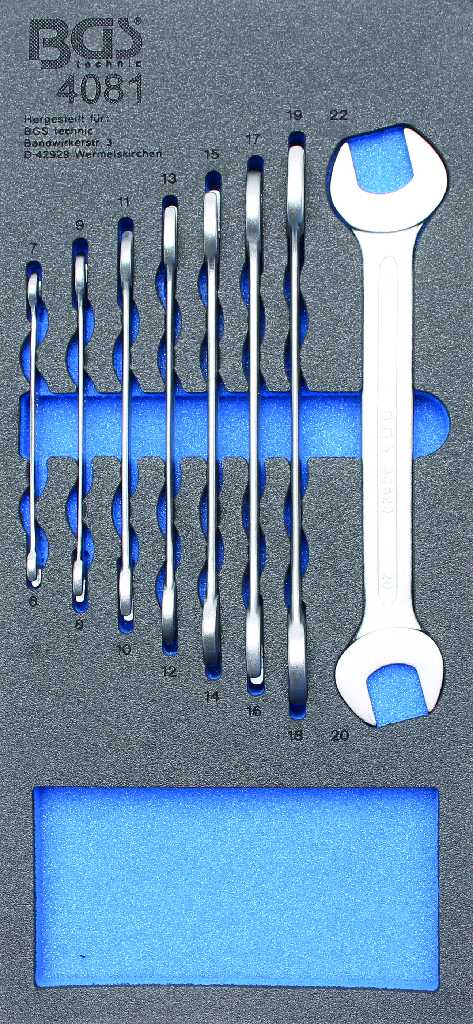 BANDEJA 1/3 DE POLIFOAM CON 8 LLAVES FIJAS PLANAS (GT130600)