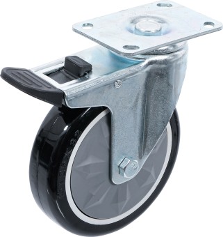 RUEDA DE DIRECCIÓN GIRATORIA CON PLACA DE MONTAJE CON FRENO,  DE REPUESTO PARA CARRO PORTAHERRAMIENTAS GT104235 - GT106070