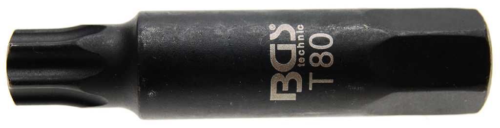 PUNTA IMPACTO XXL TORX, T80 X 100 MM, HEX. 22 MM