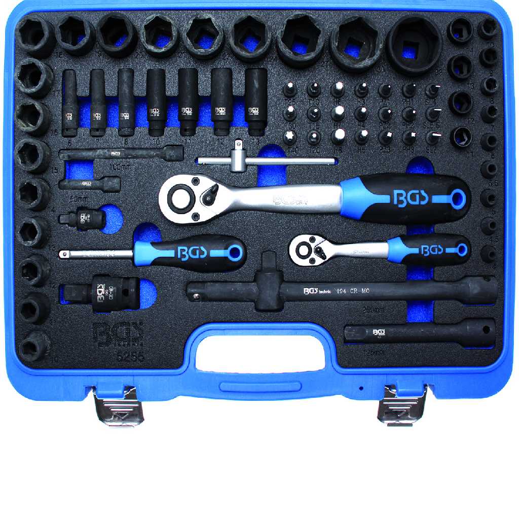ESTUCHE 69 PCS. VASOS CORTOS Y LARGOS DE IMPACTO HEX. 
