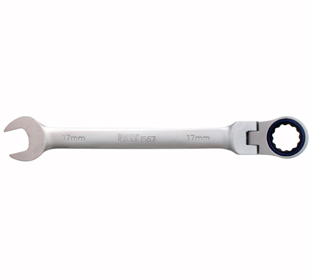 % @ LLAVE COMBINADA DE CARRACA ANGULO 0º, ARTICULADA 180º, 72D., 17 MM
