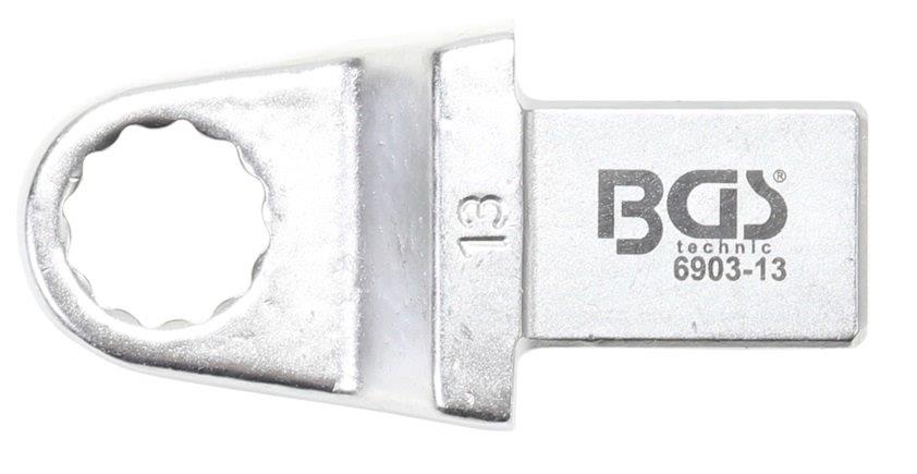 LLAVE DE ANILLO DE INSERCION CUADRADA, BIHEX., 13 MM.