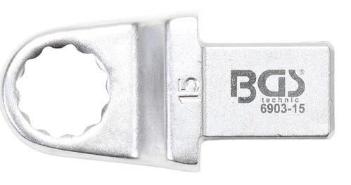 LLAVE DE ANILLO DE INSERCION CUADRADA, BIHEX., 15 MM.