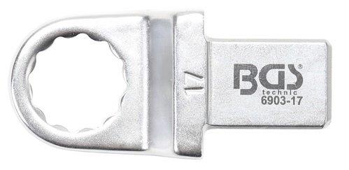 LLAVE DE ANILLO DE INSERCION CUADRADA, BIHEX., 17 MM.