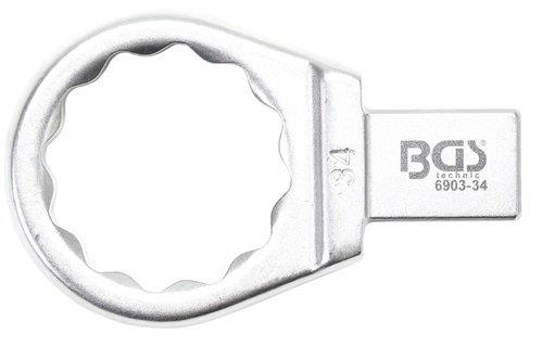 LLAVE DE ANILLO DE INSERCION CUADRADA, BIHEX., 34 MM.