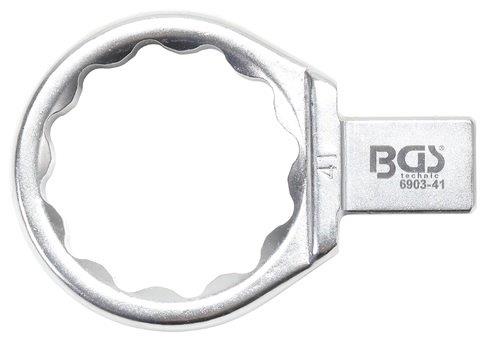 LLAVE DE ANILLO DE INSERCION CUADRADA, BIHEX., 41 MM.