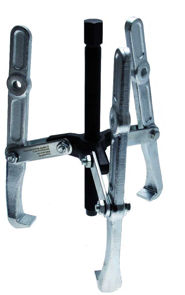 EXTRACTOR TRIPLE PATA REVERSIBLE, FORJADO, CON PUNTA DE BOLA EN EJE, Ø 40-210 MM, PROFUN 225 MM