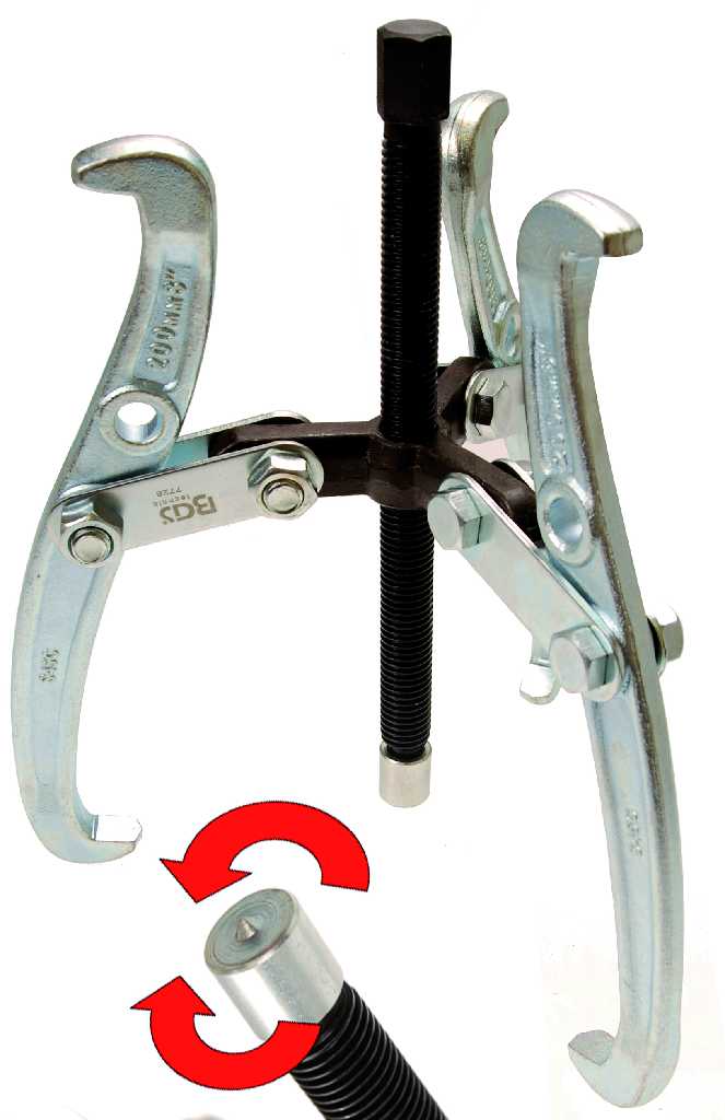 % EXTRACTOR 3 PATAS REVERSIBLES, CAPACIDAD (Ø 15- 100 MM.) Y PROFUNDIDAD 75 MM