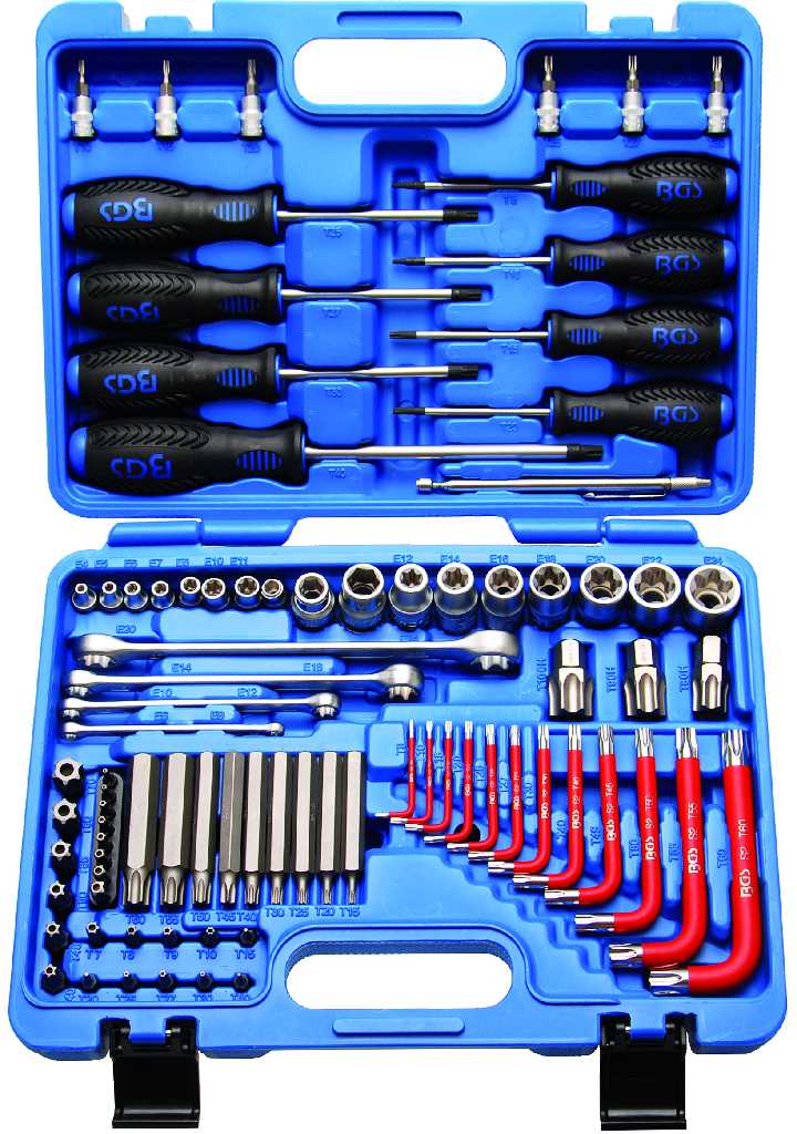 ESTUCHE 84 HERRAMIENTAS TODO TORX, 1/4