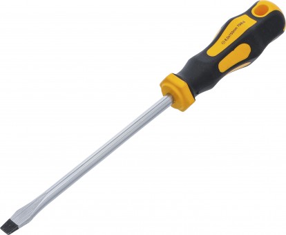 % DESTORNILLADOR PLANO MANGO BICOLOR ANTIDESLIZANTE, 6,5 X 150 MM