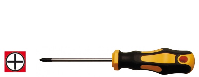 % @ DESTORNILLADOR PHILLIPS PH1 X 80 MM. MANGO BICOLOR
