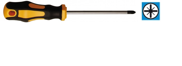 % @ DESTORNILLADOR POZIDRIV PZ0 X 60 MM. MANGO BICOLOR