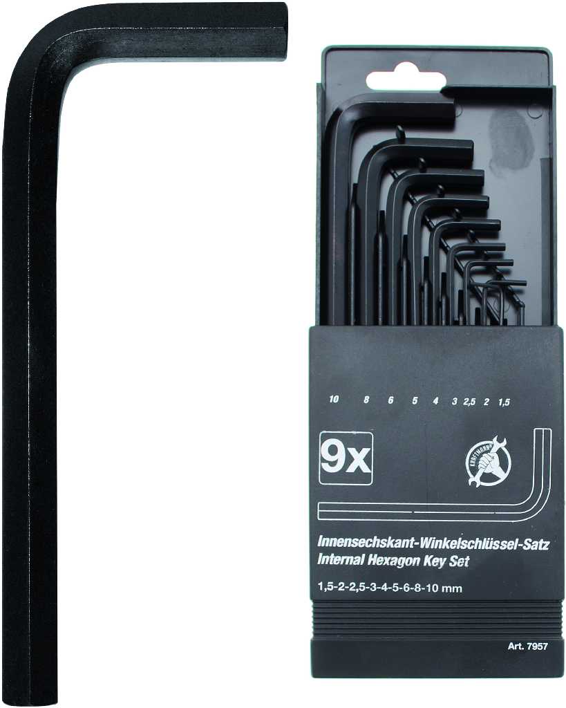 ESTUCHE 9 LLAVES ACODADAS ALLEN (1.5 - 10 MM),*BGS*
