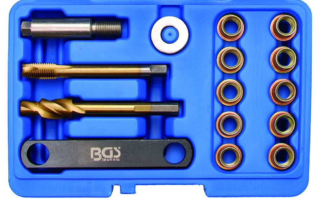 ESTUCHE 15 PCS REPARACIÓN DE ROSCAS DE FRENO PARA GRUPO VAG (M12 X 1,5 MM)
