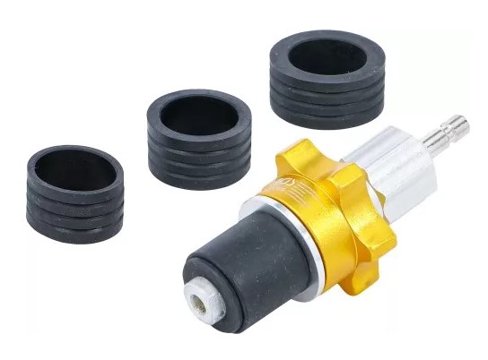 BLISTER DE CONECTOR DE PRUEBA UNIVERSAL PARA SISTEMA DE REFRIGERACION + 3 ADAPTADORES (Ø 35 - 40 MM.+Ø 40 - 45 MM+Ø 45 - 50 MM.)