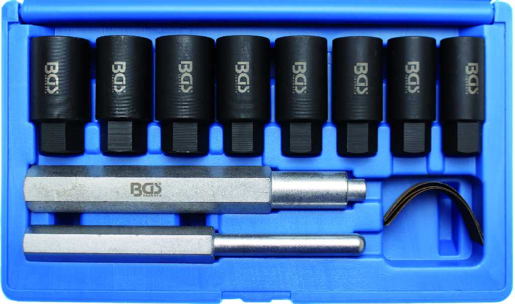 % ESTUCHE 10 PCS EXTRACCIÓN TORNILLOS ANTIRROBO (VASO CONICO) SIN DAÑARLOS