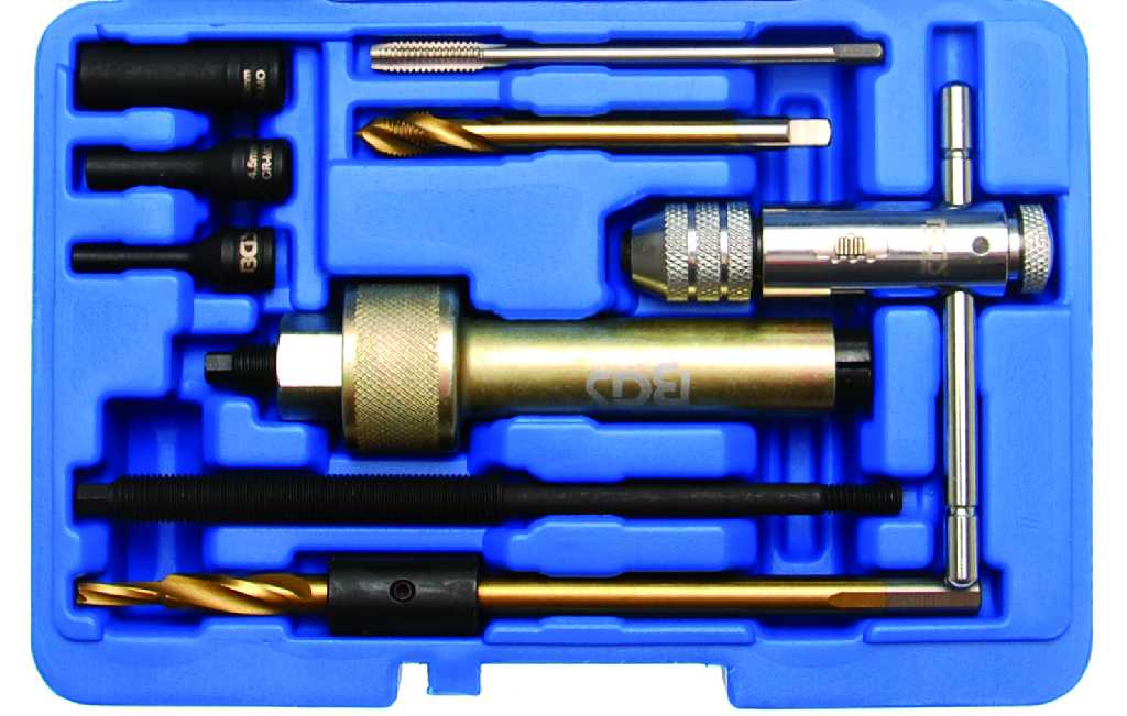 ESTUCHE 9 UTILES DE EXTRACCIÓN Y SUSTITUCIÓN DE CALENTADORES Ø M9 X 1,0 MM ( GRUPO FIAT)