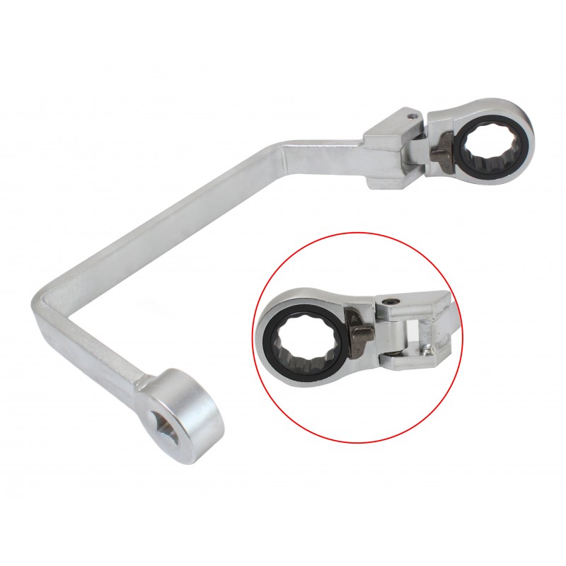 LLAVE ESPECIAL ACODADA CON CABEZA ARTICULADA BIHEX. Ø 27 MM. PARA PSA & FORD 2.0/2.2 L., TDCI/HDI