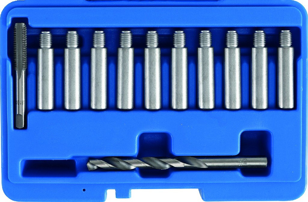 ESTUCHE 12 UTILES DE REPARACIÓN DE ROSCAS DE PERNOS-GUIA DE PINZA DE FRENOS PARA GRUPO VAG / FORD /  OPEL