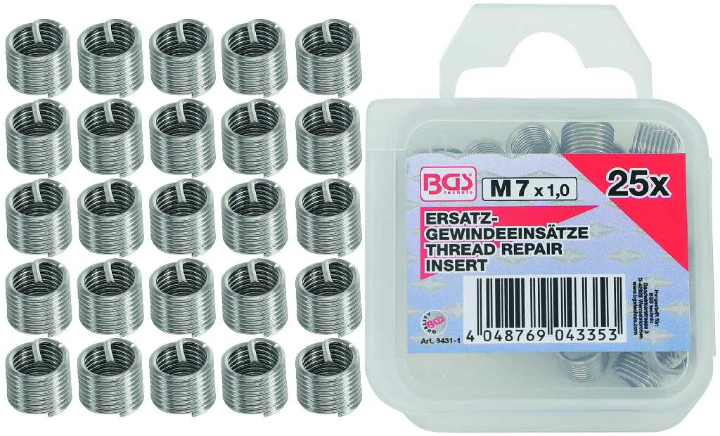 BLISTER 25 INSERTOS (Ø M7 X 1,0  MM)