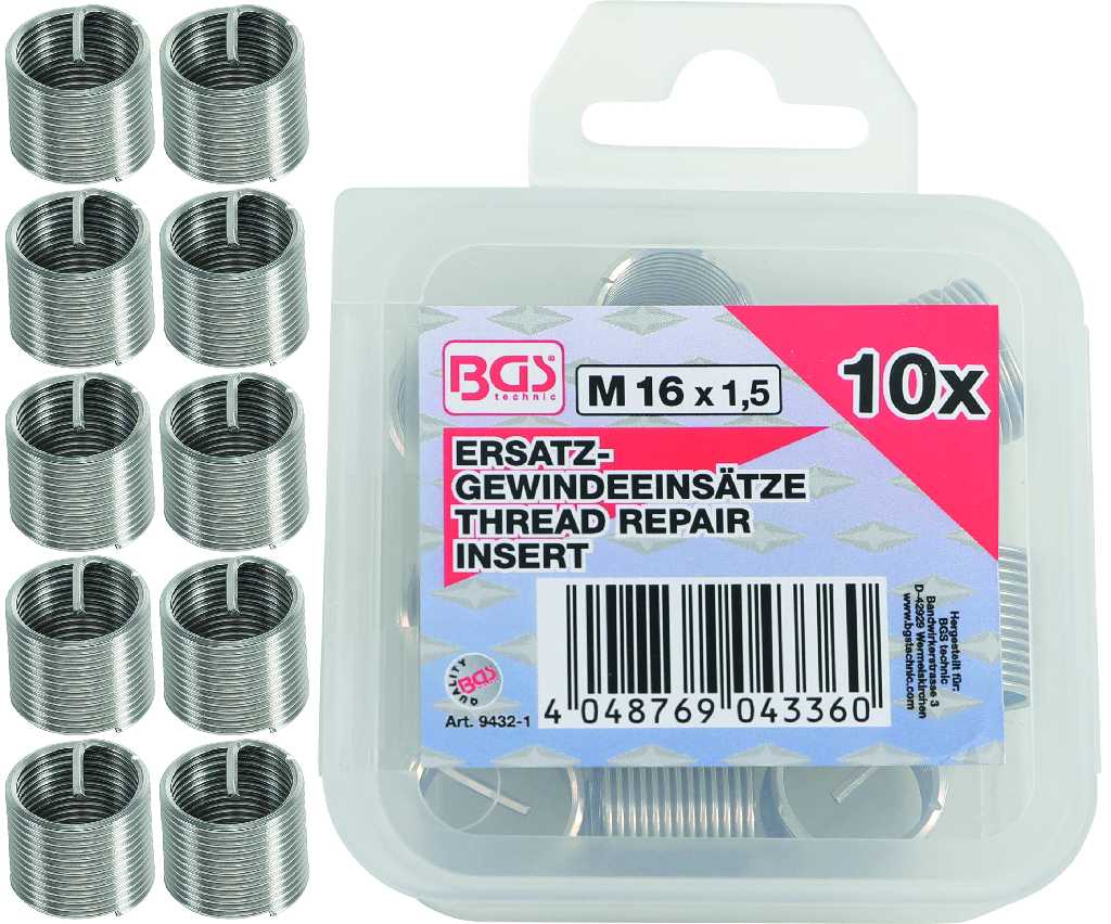 BLISTER 5 INSERTOS (Ø M16 X 1,50  MM)