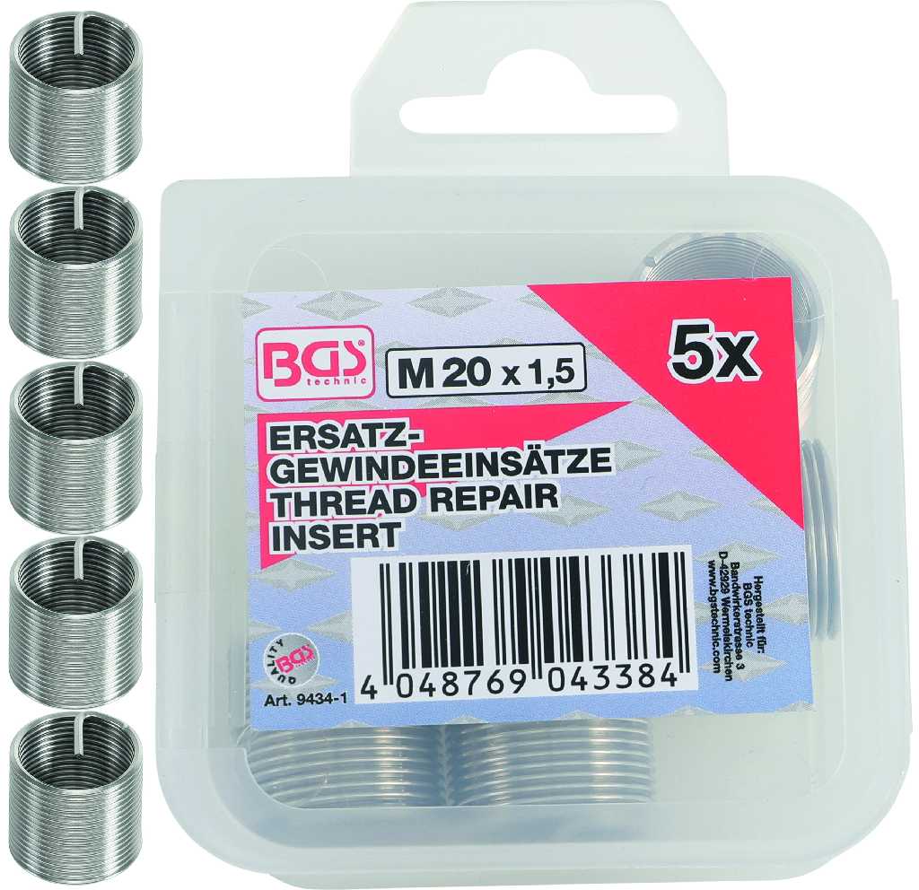 BLISTER 5 INSERTOS (Ø M20 X 1,50  MM)