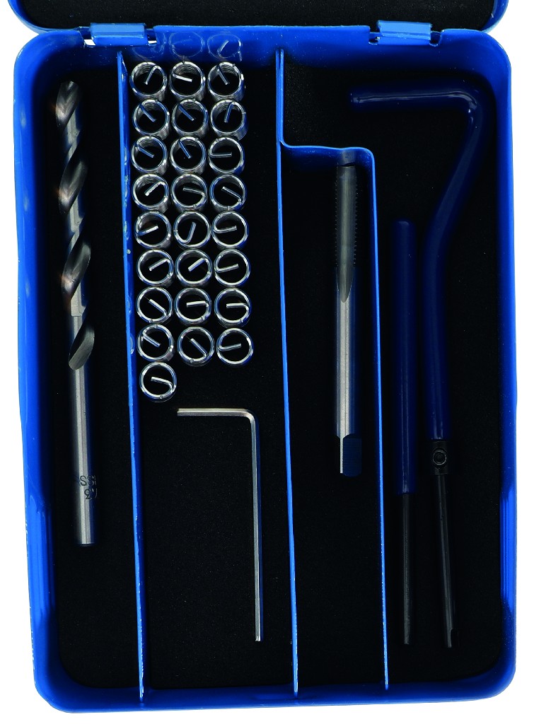 ESTUCHE 29 PCS. REPARACION DE ROSCAS INSERTADAS, (Ø M9 X 1,25 MM)