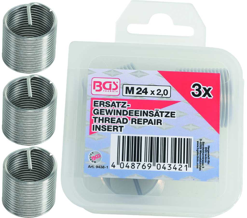 BLISTER 3 INSERTOS (Ø M24 X 2,0  MM)
