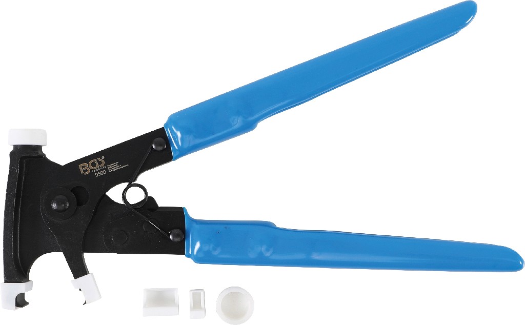 ALICATE DE EQUILIBRADO DE RUEDAS CON PROTECTORES INTERCAMBIABLES (4 PCS) PARA EVITAR DAÑOS EN LLANTAS, 225 MM.