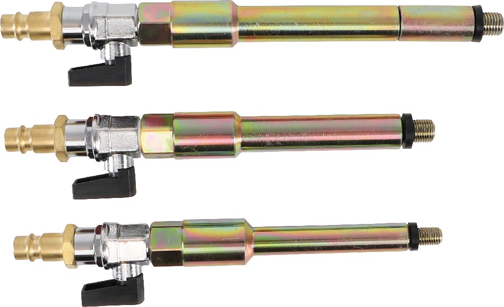 BLISTER DE 3 ADAPTADORES DE AIRE COMPRIMIDO PARA AGUJEROS DE BUJÍAS DE INCANDESCENCIA (M8 X 1.0, M10X1.0, M10X1.25 )