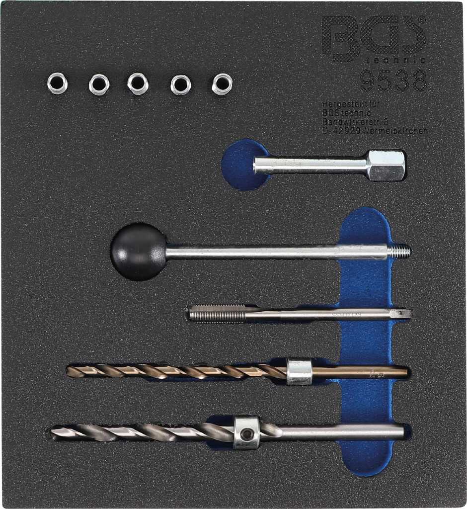 BANDEJA 1/6 DE POLIFOAM PARA REPARACIÓN DE ROSCAS PARA TORNILLOS DE FIJACIÓN DEL INYECTOR DE MOTORES CDI DE MERCEDES BENZ ( 10 PCS)