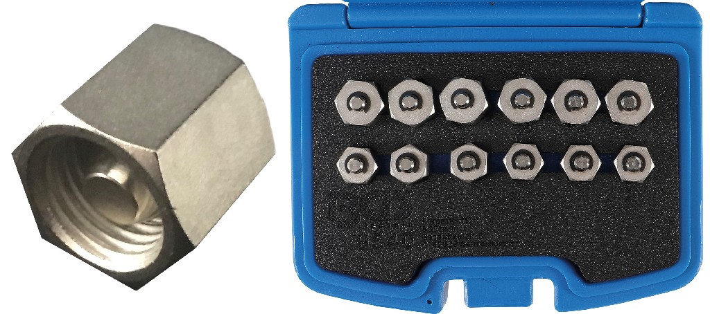 ESTUCHE 12 TAPONES DE SELLADO DE INYECTORES PARA PRUEBA DE PÉRDIDA DE PRESIÓN DE MOTOR