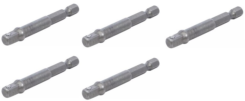 BLISTER DE 5 ADAPTADORES PARA TALADRO 1/4