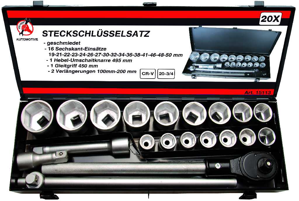 @ ESTUCHE METALICO 20 PC, 3/4