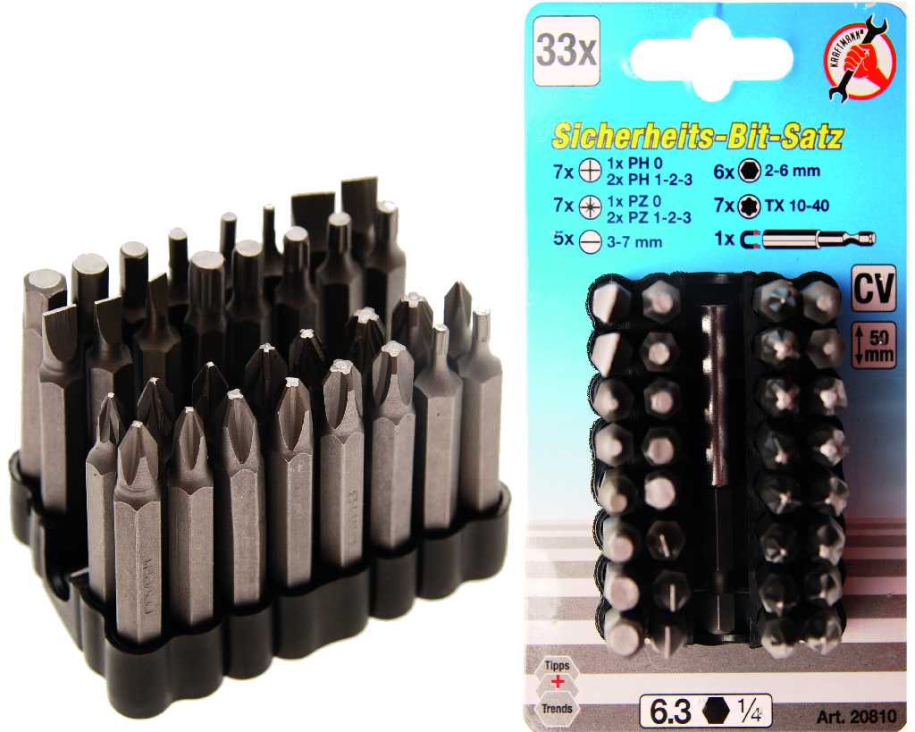ESTUCHE 33 PUNTAS LARGAS 1/4