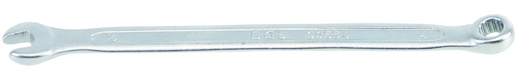LLAVE COMBINADA 15º PULIDA, 4 MM, DIN 3113A
