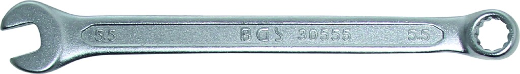 LLAVE COMBINADA 15º PULIDA, 5,5 MM. DIN 3113A
