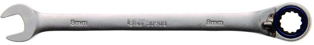 % LLAVE COMBINADA 15º REVERSIBLE 72 D. C/TRINQUETE, 8 MM