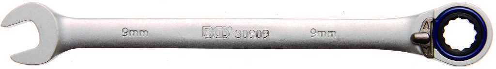 LLAVE COMBINADA 15º REVERSIBLE 72 D. C/TRINQUETE, 9 MM